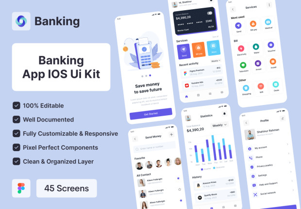 Bankoo-Banking Mobile App UI Kit