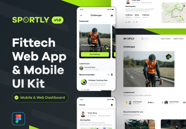 Sportly - Fittech Web App UI Kit