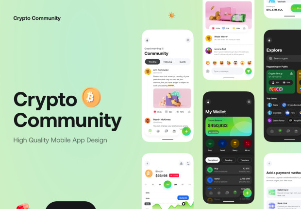 CCom - Crypto Community App UI Kit