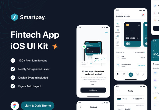 Smartpay - Fintech App iOS UI Kit