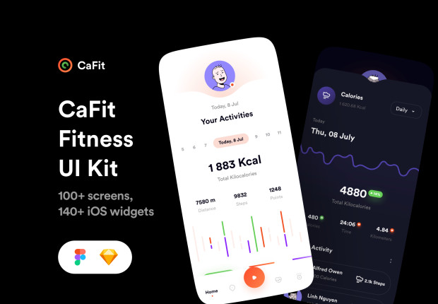 CaFit Fitness UI Kit