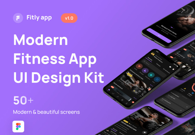 Fitly App - Modern Fitness App UI Design Kit