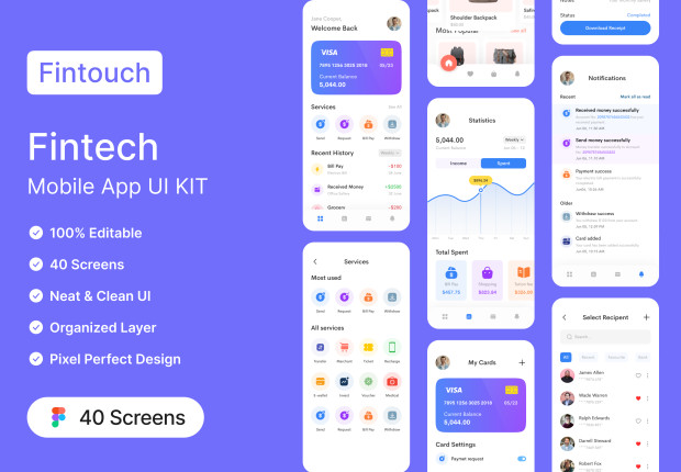 Fintouch - Fintech App UI Kit