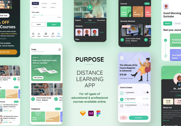 Purpose - Distance Learning App Template