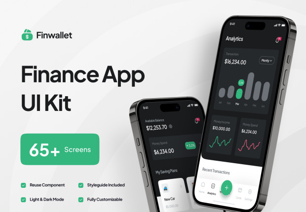 Finwallet - Finance Mobile App UI Kit
